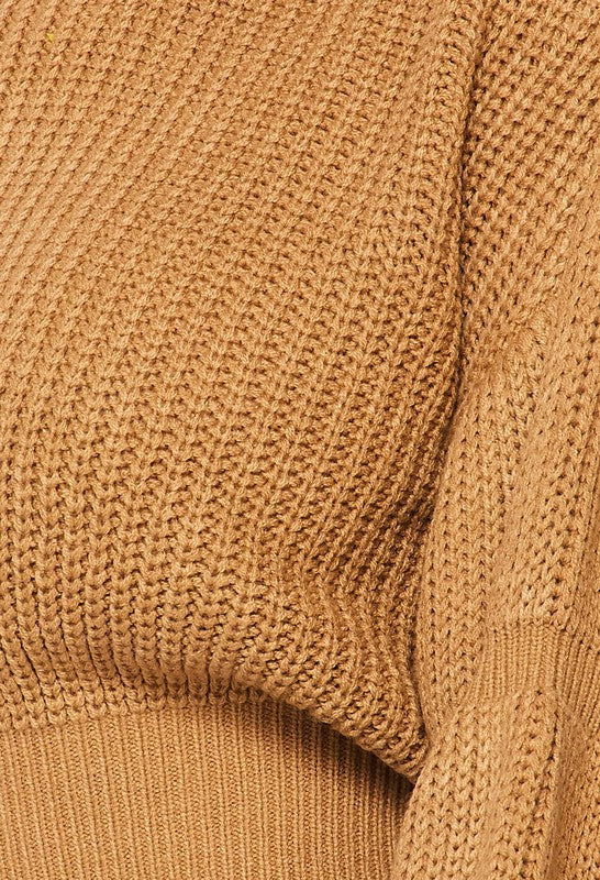 Angela's crop sweater, Mocha