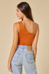 Alicia Cut out bodysuit, Rust