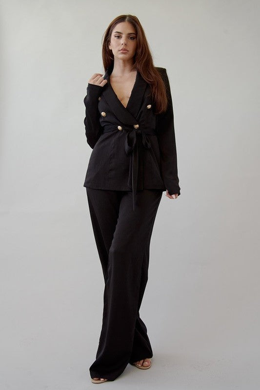 Gabriella Blazer set, Black