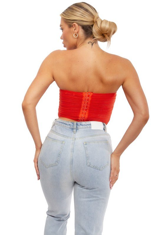 Bianca Tube top, red - Fashionistar boutique