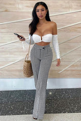 Elysa Houndstooth pant - Fashionistar boutique