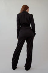 Gabriella Blazer set, Black - Fashionistar boutique