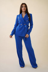 Gabriella Blazer set, Royal blue - Fashionistar boutique