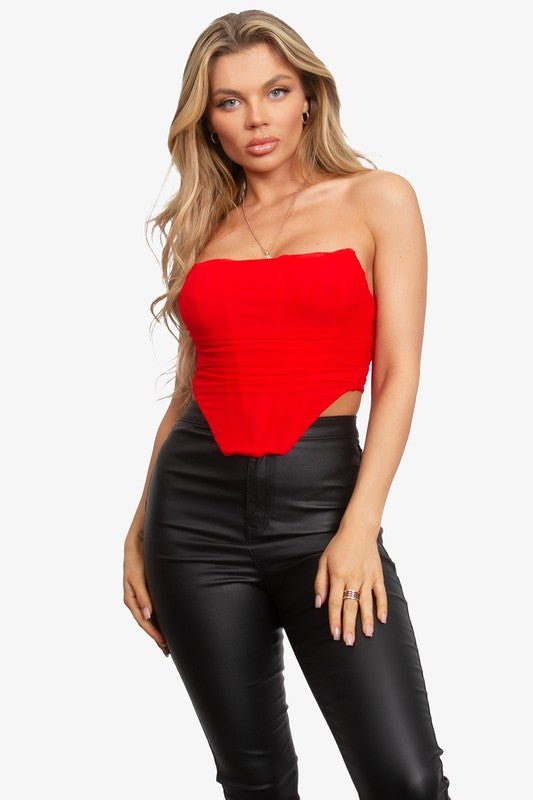 Kenza Tube top, red - Fashionistar boutique