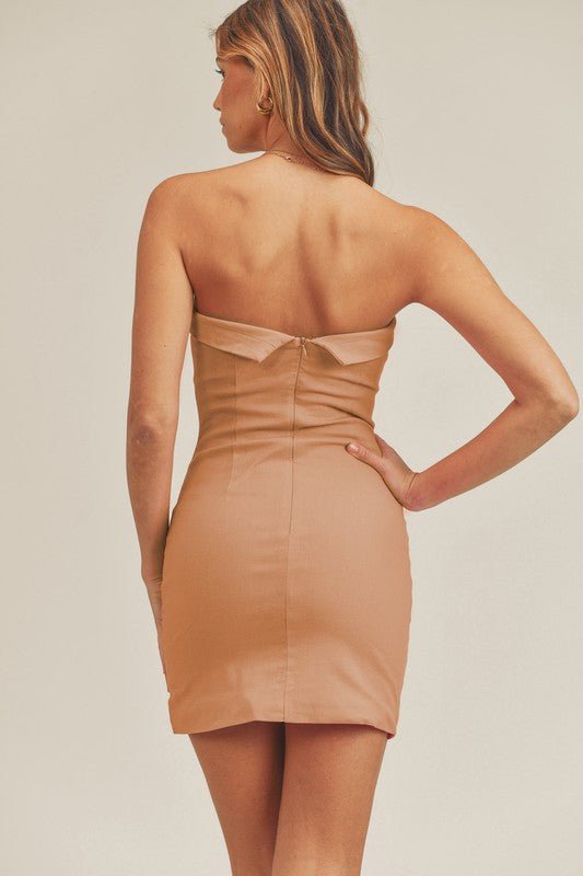 Mia Dress, brown - Fashionistar boutique