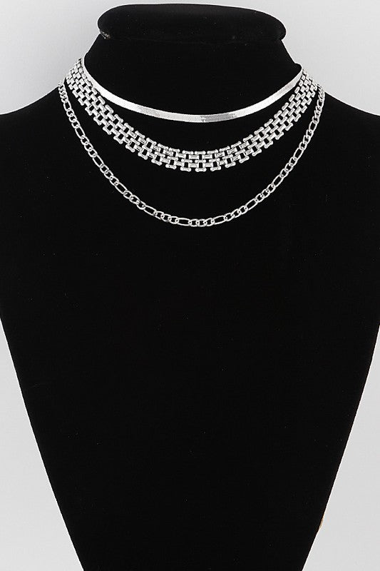 Noemie necklace, silver - Fashionistar boutique
