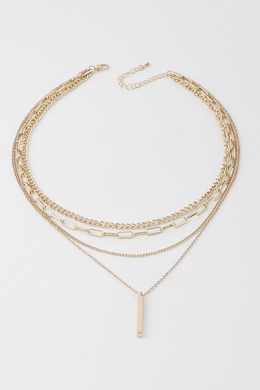 Olivia necklace, gold - Fashionistar boutique