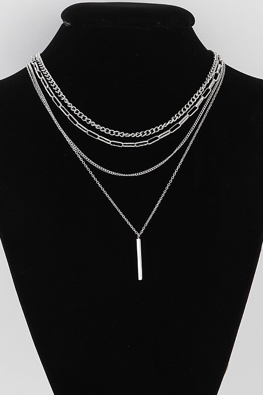 Olivia necklace, silver - Fashionistar boutique