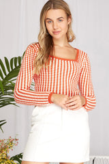 Tamara Crochet top, Orange - Fashionistar boutique