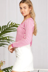 Tamara Crochet top, Pink - Fashionistar boutique